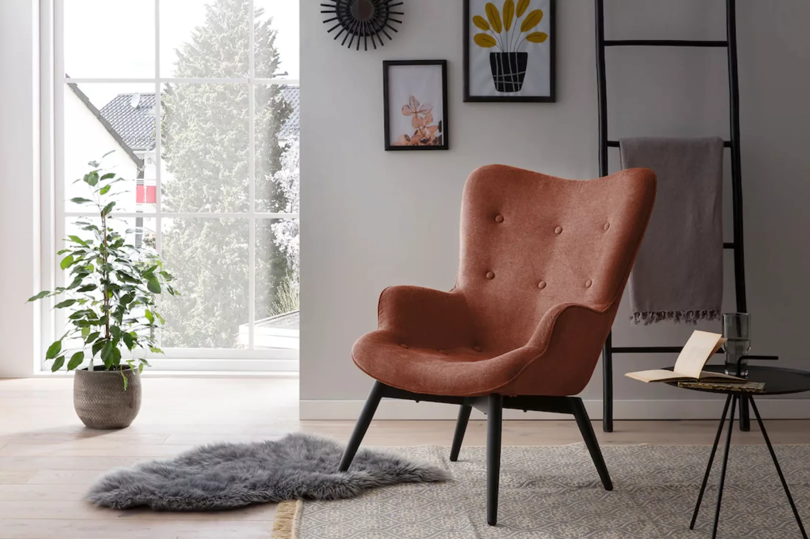 SalesFever Sessel, (1 St.), Zierknöpfe in der Rückenlehne günstig online kaufen