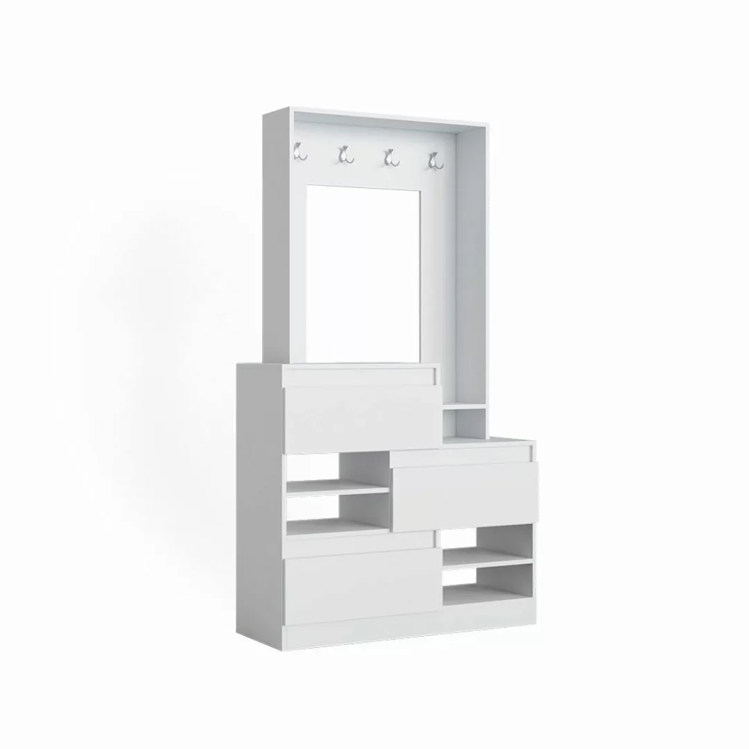 Vicco Garderoben-Set Evia, Weiß, 100 x günstig online kaufen