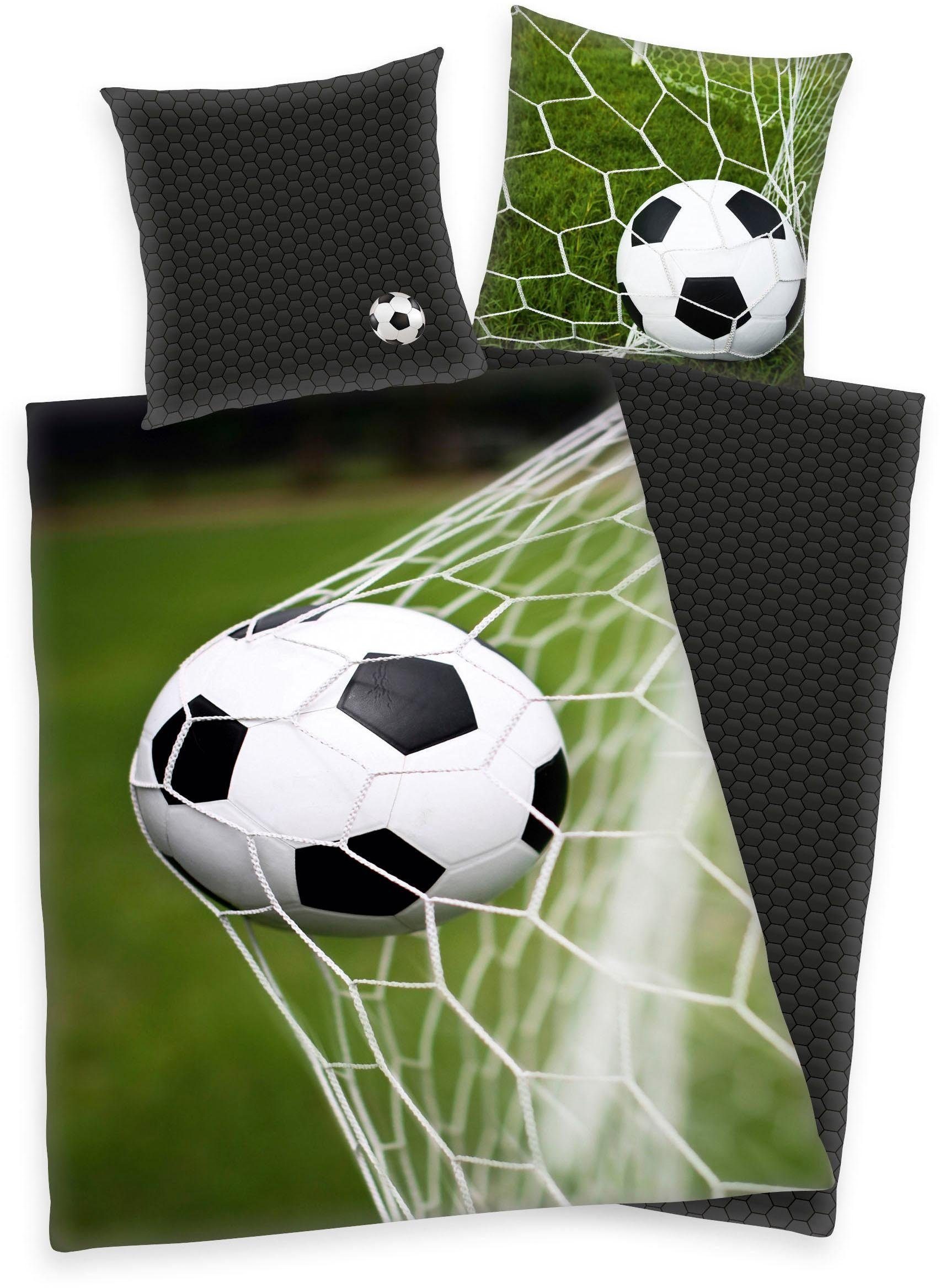 Herding Bettwäsche-Set  Fußball Tor ¦ mehrfarbig ¦ Maße (cm): B: 135 H: 1 B günstig online kaufen