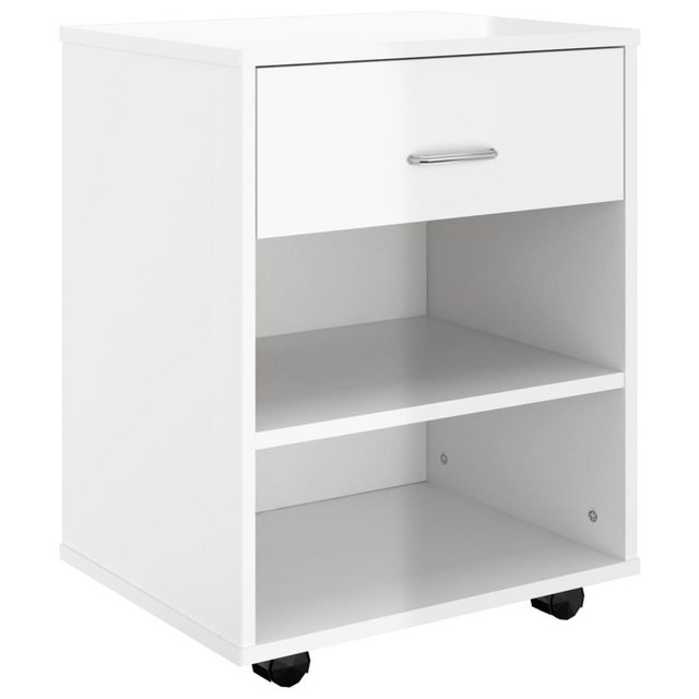 vidaXL Aktenschrank Rollschrank Hochglanz-Weiß 46x36x59 cm Spanplatte günstig online kaufen