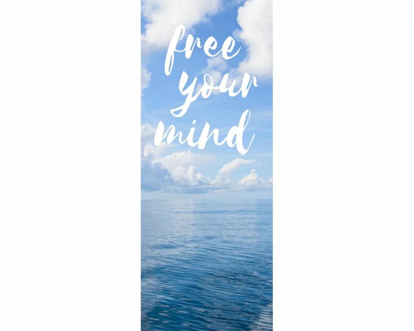 Dekopanel "Free your mind" 1,00x2,50 m / Glattvlies Perlmutt günstig online kaufen
