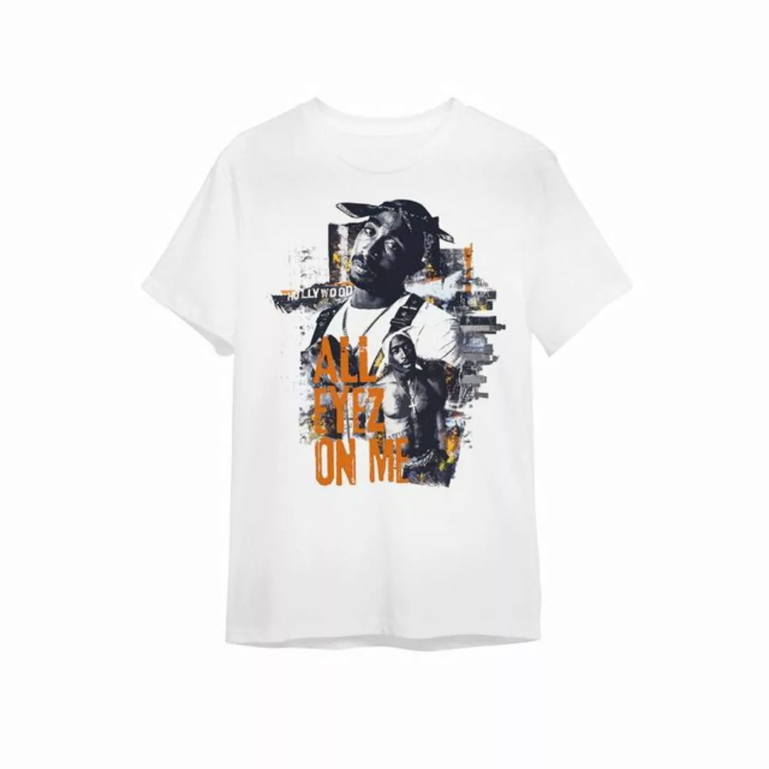 Novux T-Shirt All Eyez On Me 2PAC Herren Tshirt Farbe Weiß (1-tlg) aus Baum günstig online kaufen