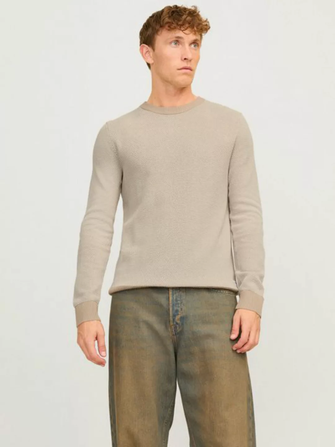 Jack & Jones Rundhalspullover "JJEGLOBE KNIT CREW NECK NOOS", in Strick Opt günstig online kaufen