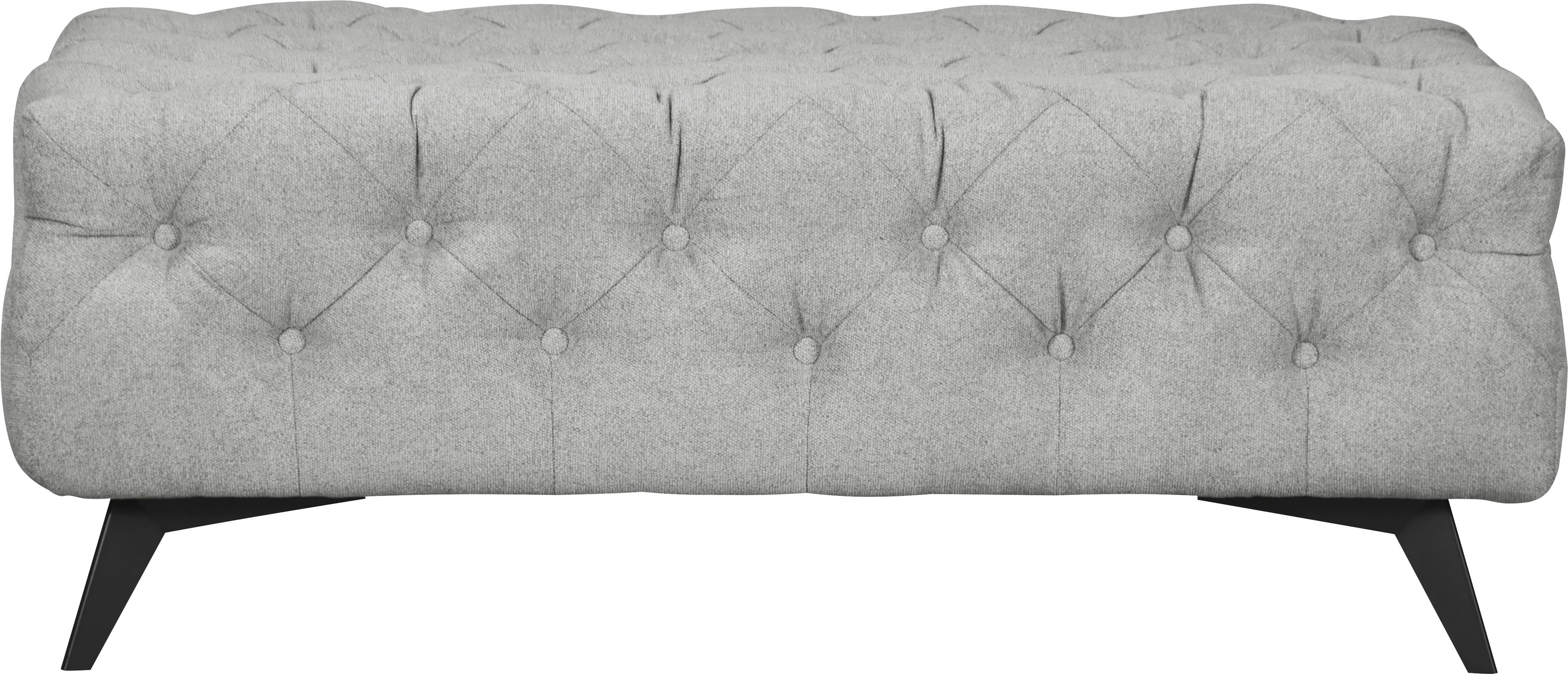 Leonique Polsterhocker "Amaury", Chesterfield-Optik, Breite 120cm, Fußfarbe günstig online kaufen