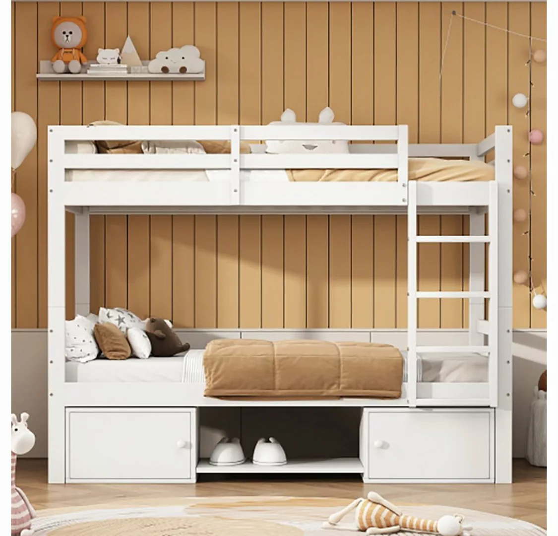 Sweiko Etagenbett (umwandelbar in 2 Einzelbetten), Kinderbett mit Schuhrega günstig online kaufen