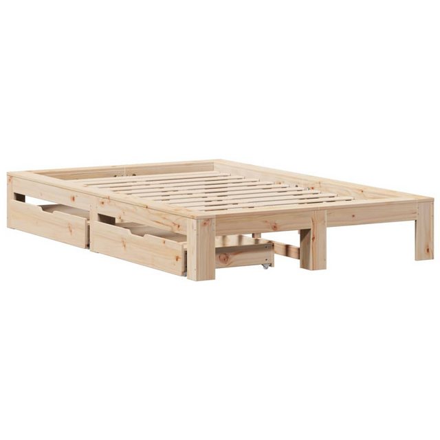 vidaXL Bett Massivholzbett ohne Matratze 135x190 cm Kiefernholz günstig online kaufen