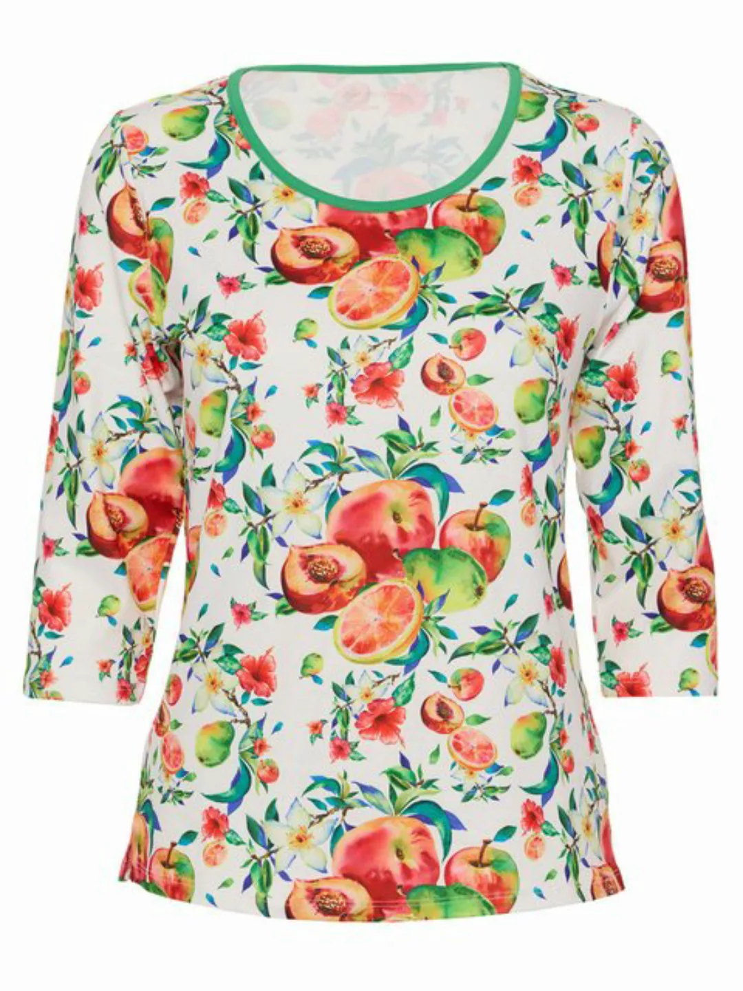 Belli Beaux T-Shirt Druckbluse pflegeleicht mit buntem Obst-Print günstig online kaufen