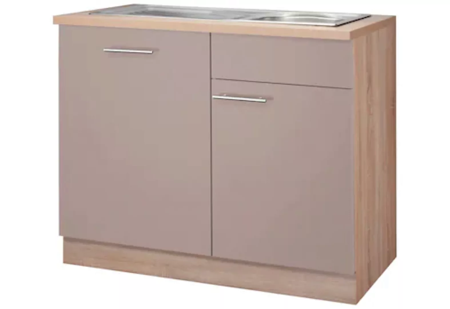 wiho Küchen Spülenschrank »Montana«, 110 cm breit, inkl. Tür/Griff/Sockel f günstig online kaufen