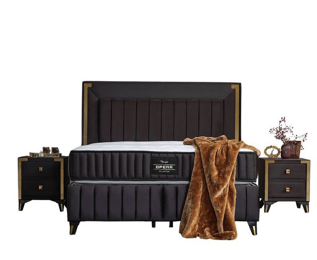 Villa Möbel Boxspringbett Opera (Bett Set, Bett Set aus Bettkasten, Kopftei günstig online kaufen