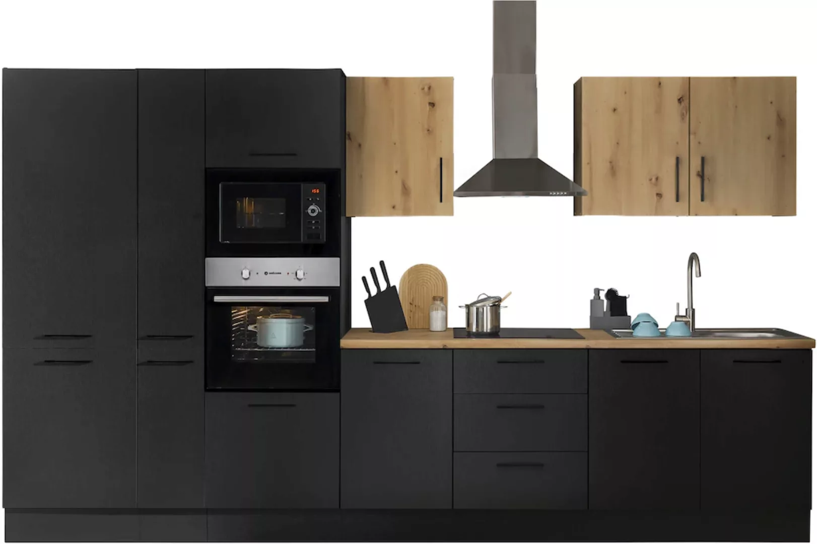 BASIC by Balculina Küchenzeile "Turin", Breite 360 cm, wahlweise mit E-Gerä günstig online kaufen