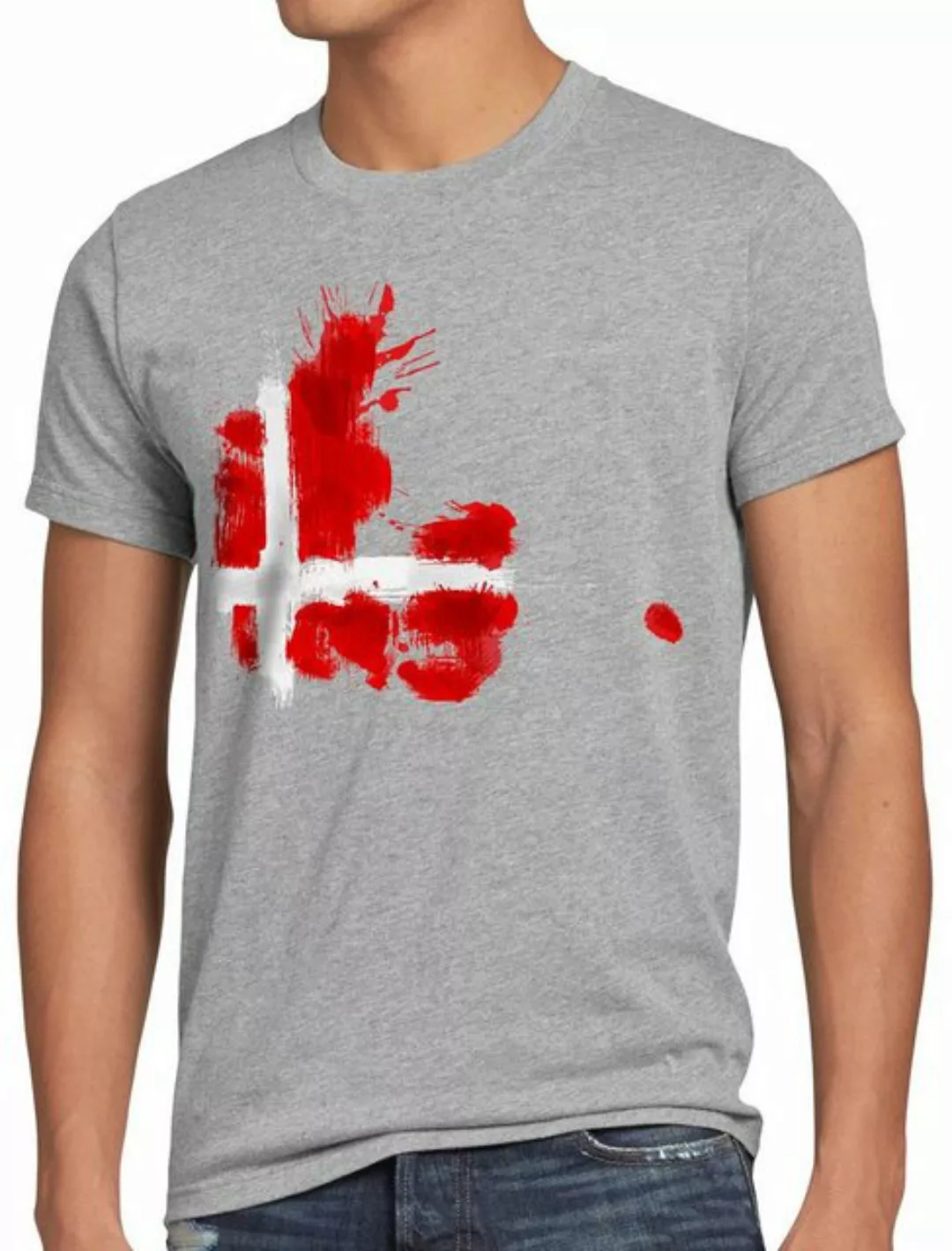 style3 Print-Shirt Herren T-Shirt Flagge Dänemark Fußball Sport Denmark WM günstig online kaufen