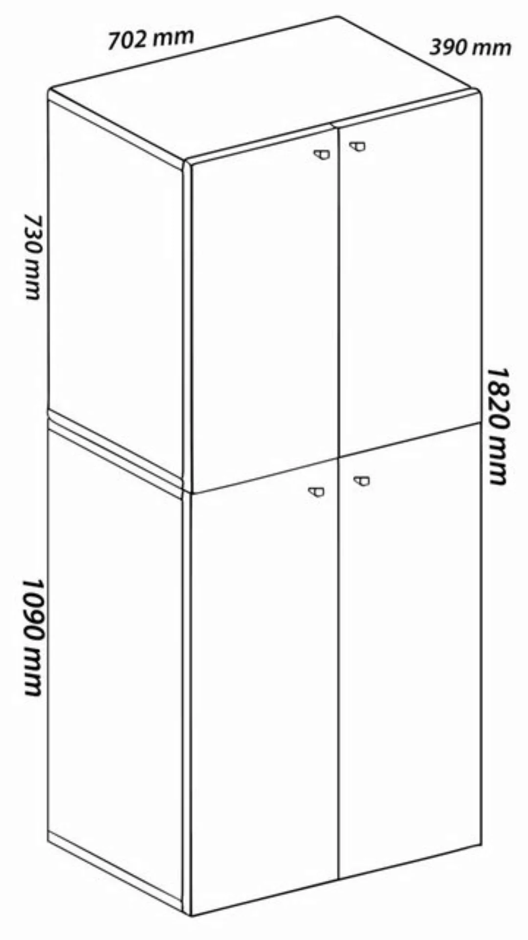 VCM Schuhschrank "VCM Holz-Schuhschrank  Maße: B. 70 x H. 184 x T. 40 cm  A günstig online kaufen