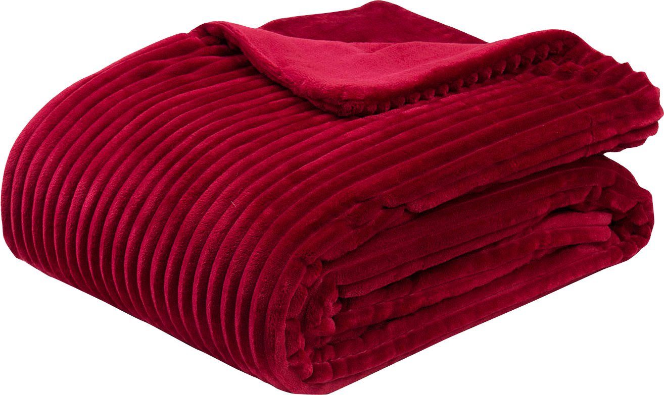 Wohndecke Cordoptik, Gözze, mit Glanzeffekt, Kuscheldecke günstig online kaufen