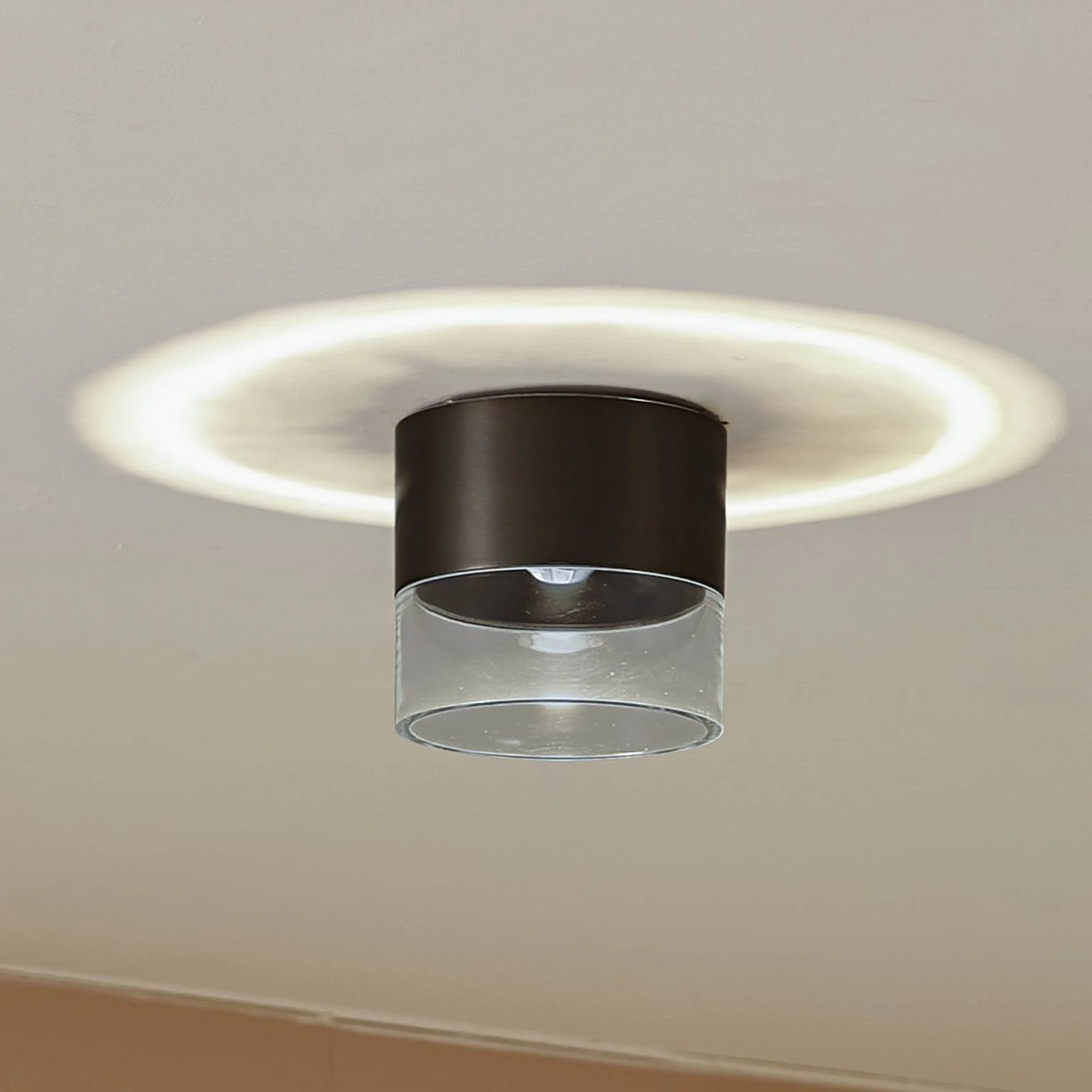 Lindby LED-Deckenleuchte Dalila, schwarz, Ø 10 cm, Aluminium günstig online kaufen