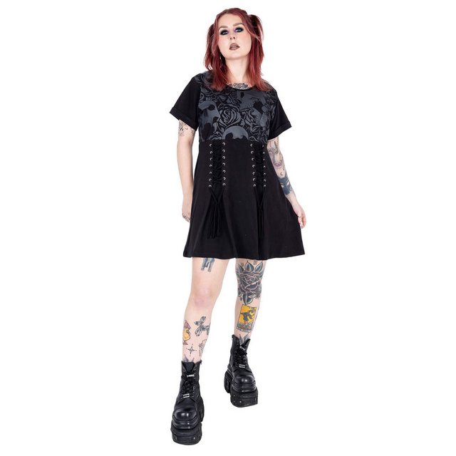 Vixxsin Minikleid Undying Skater Kleid Schnürung Gothic Goth günstig online kaufen