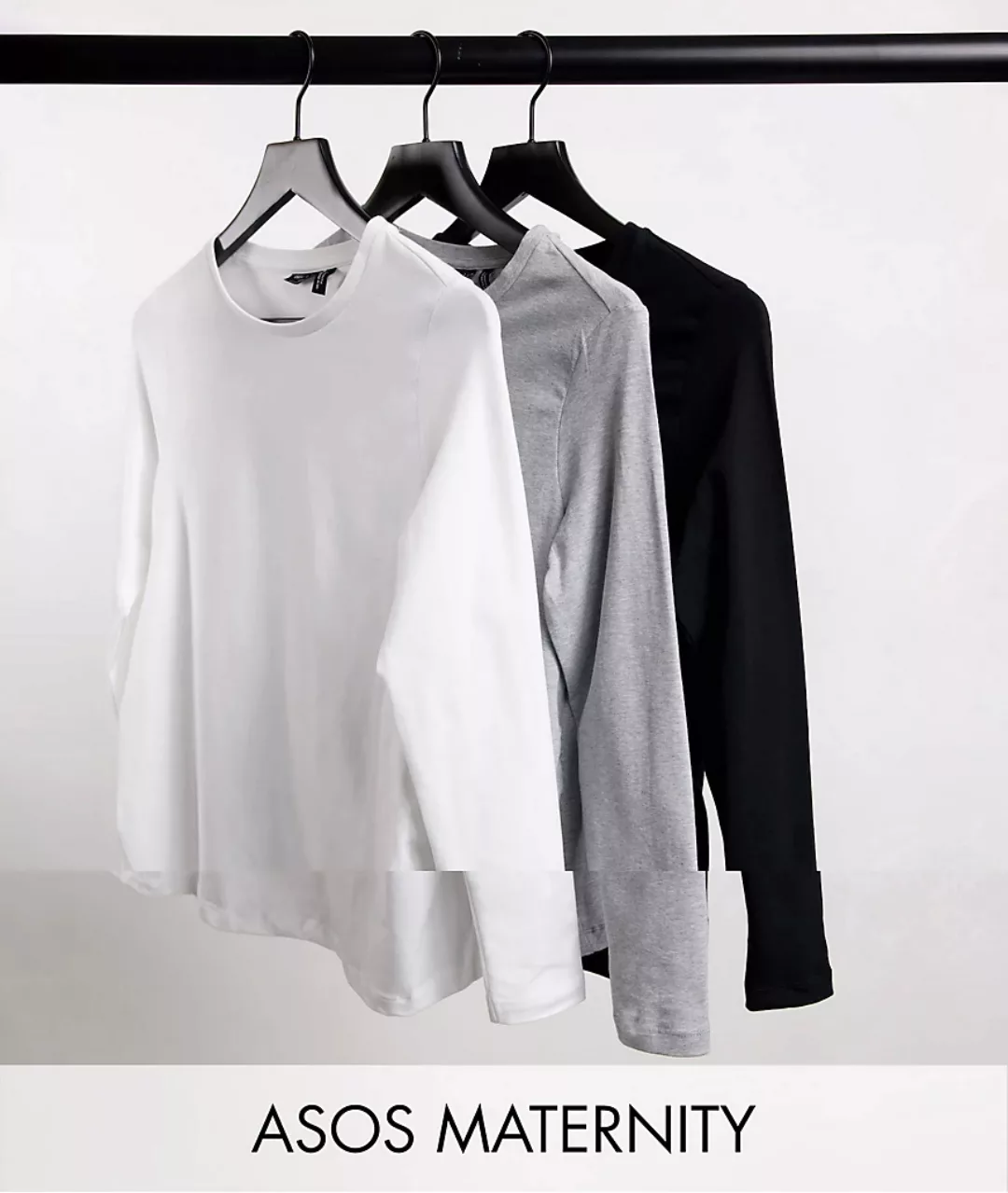 ASOS DESIGN Maternity – Ultimate – Langärmliges Shirt aus Bio-Baumwolle mit günstig online kaufen