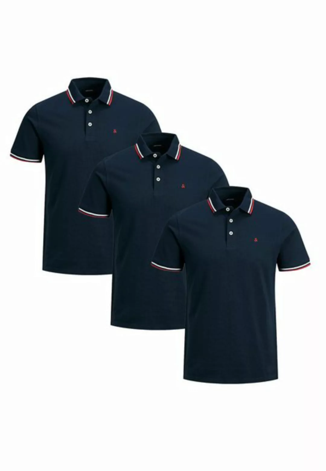 Jack & Jones Poloshirt 3er Pack Paulos - Slim Fit (Spar-Set, 3-tlg) Poloshi günstig online kaufen