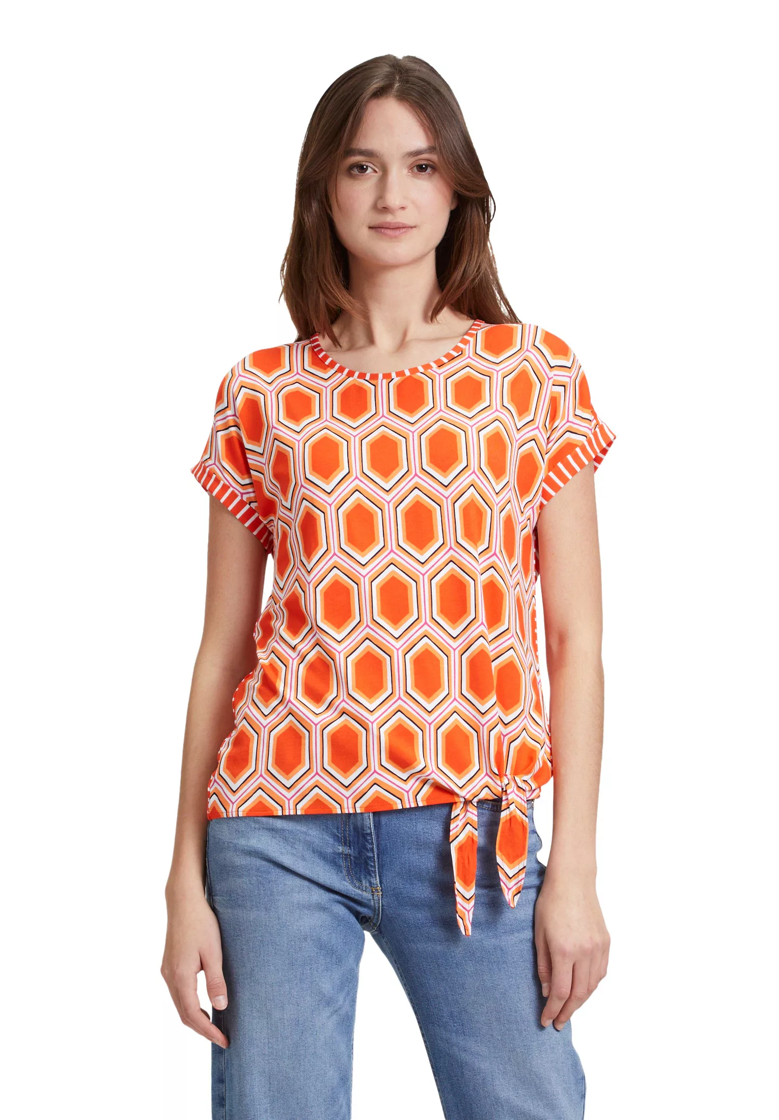 Betty Barclay Kurzarmshirt "Betty Barclay Casual-Shirt mit Schleifenknoten" günstig online kaufen