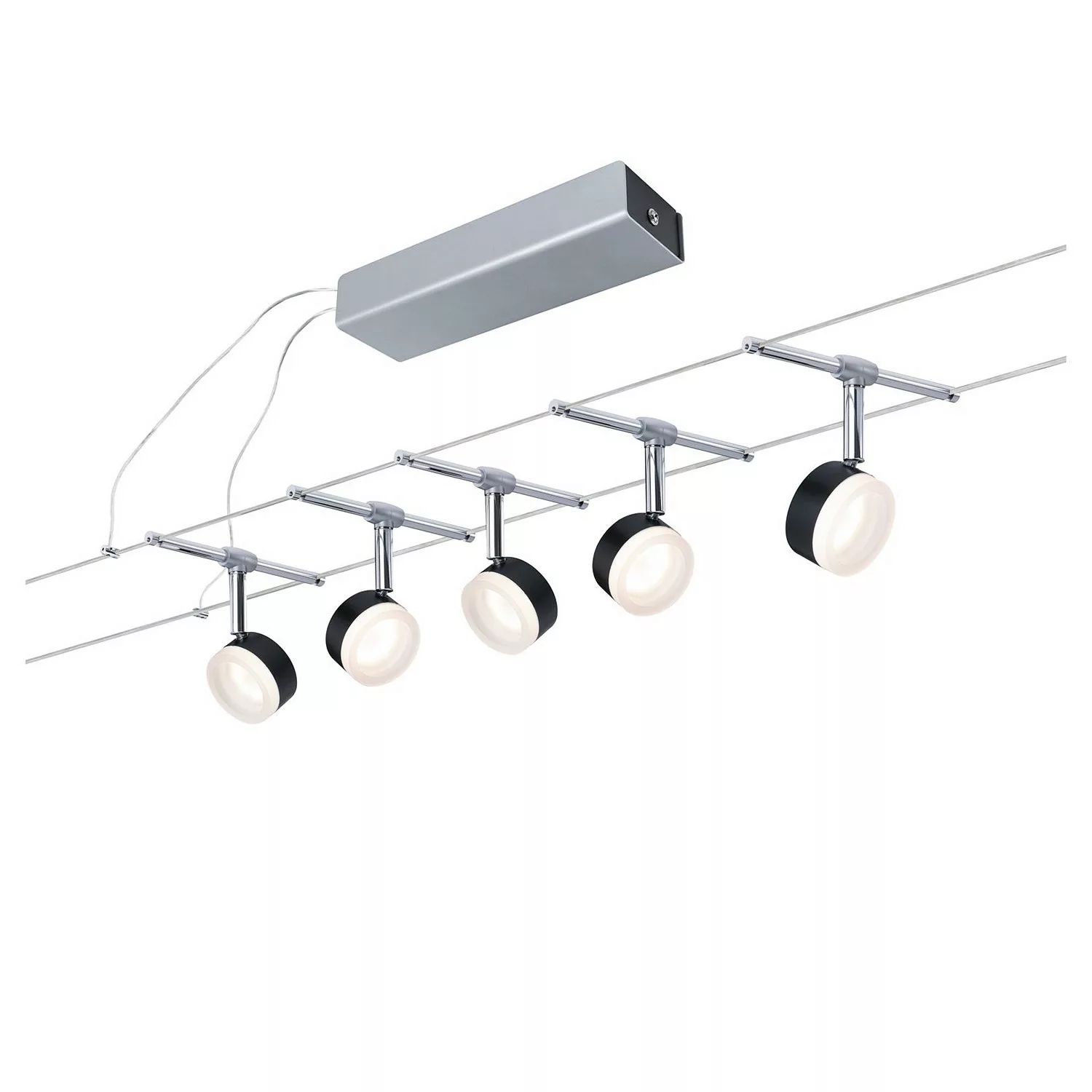 Paulmann Wire ClearLED Seilsystem 5-flg. 5 m chrom günstig online kaufen