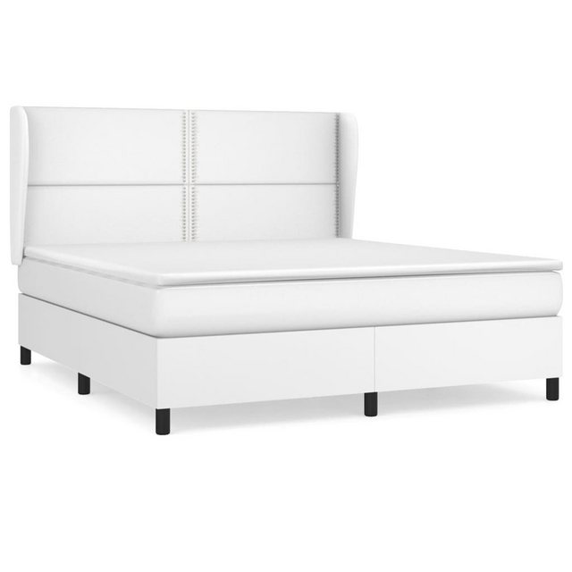 vidaXL Boxspringbett mit Matratze Weiß 180x200 cm Kunstleder1466716 günstig online kaufen