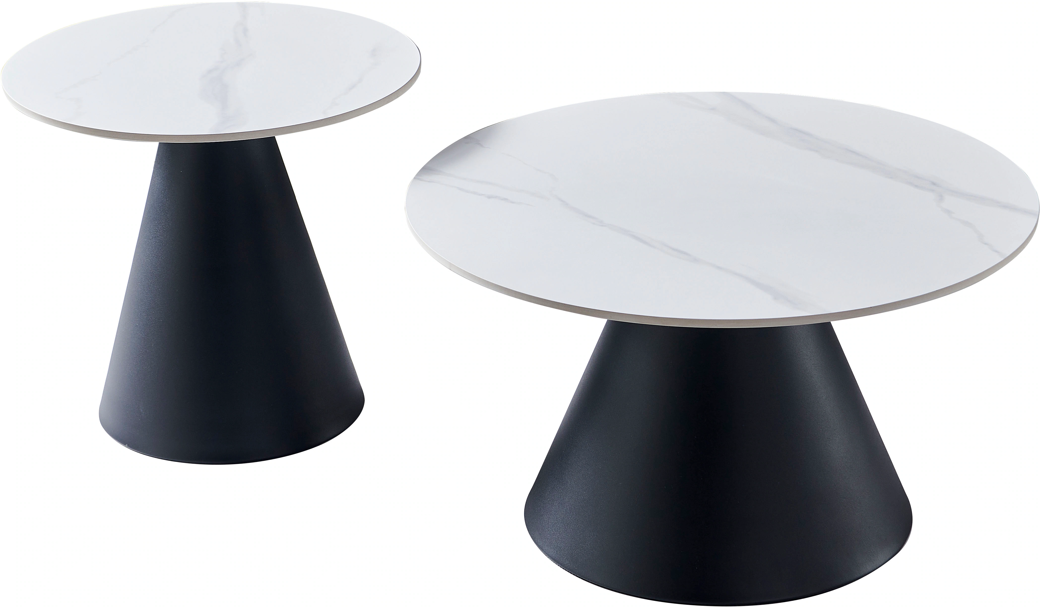 HELA Couchtisch "DUSTIN", (Set, 2 St.), 2er Set Couchtisch; rund; Sintered günstig online kaufen