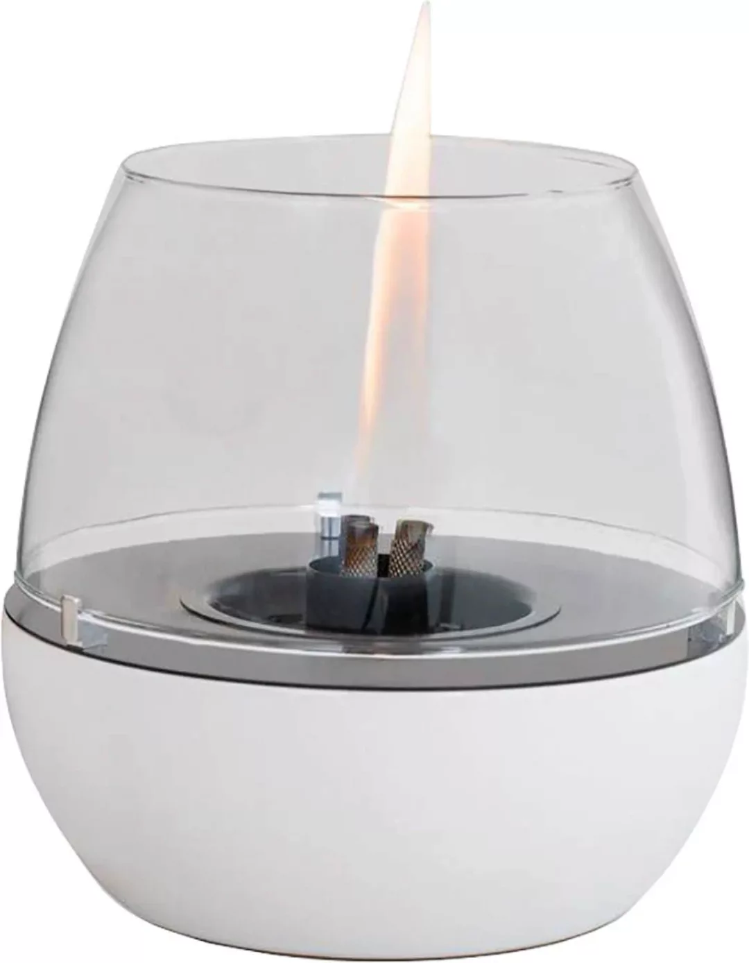 TENDERFLAME Tischfeuer "Tulpe", 3-fach Docht, Porzellansockel und Glasring günstig online kaufen