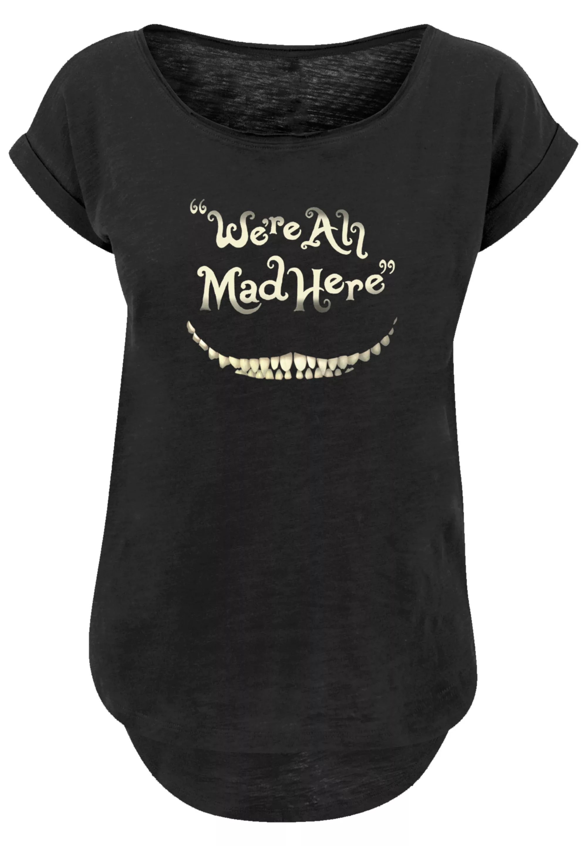F4NT4STIC T-Shirt "Disney Alice im Wunderland Mad Here Smile", Premium Qual günstig online kaufen