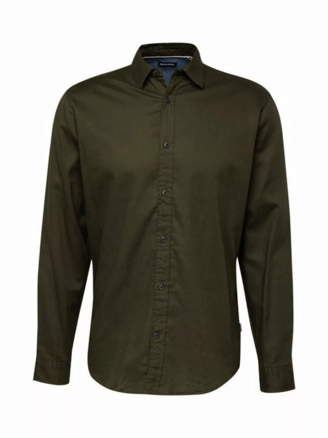 Jack & Jones Langarmhemd Hemd Slim Fit JJEGINGHAM 5977 in Olive günstig online kaufen