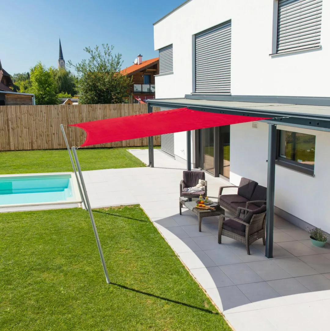 Windhager Sonnensegel "Capri Quadrat", 5x5m, rot günstig online kaufen