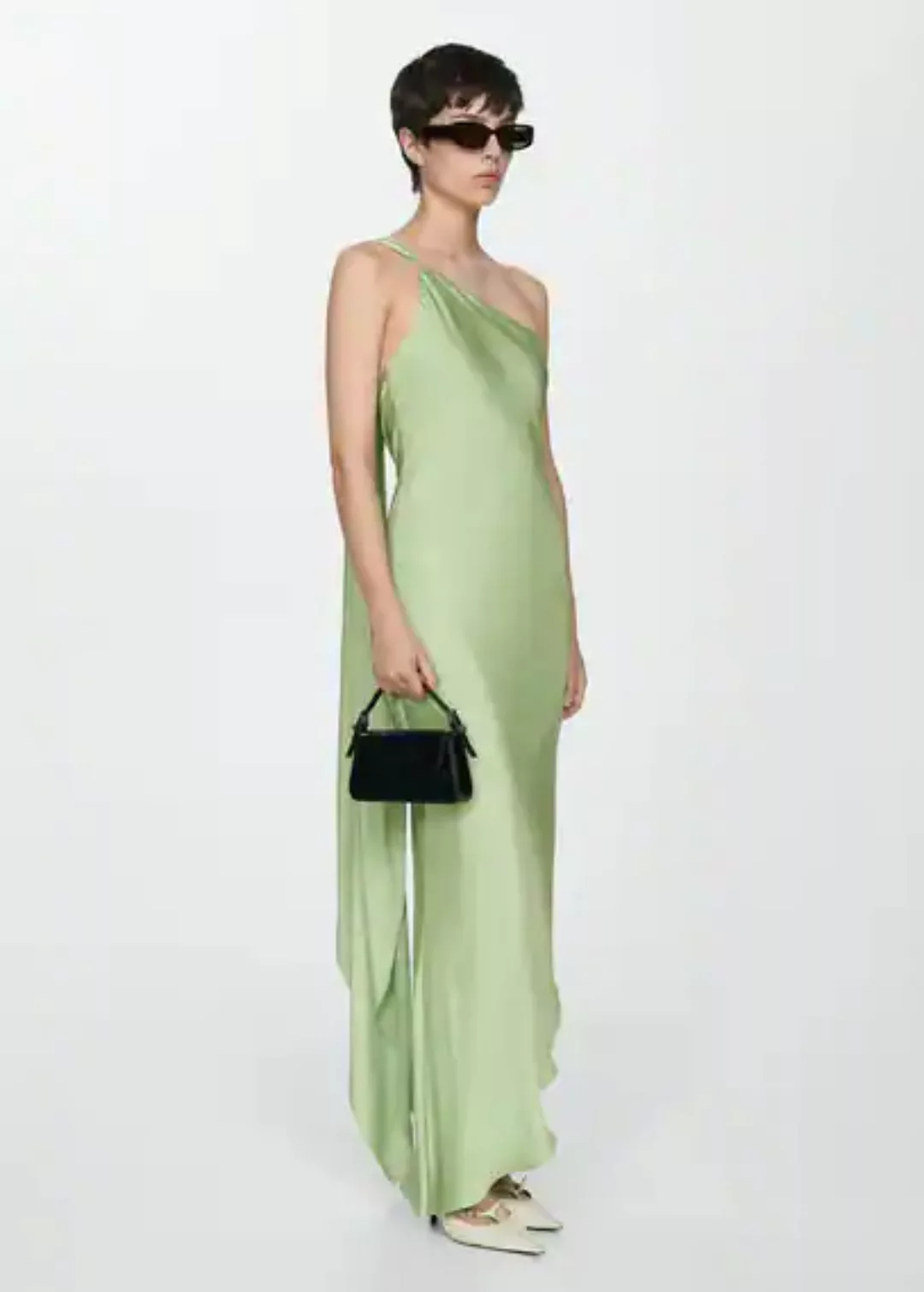 Kleid mit asymmetrischen Trägern günstig online kaufen