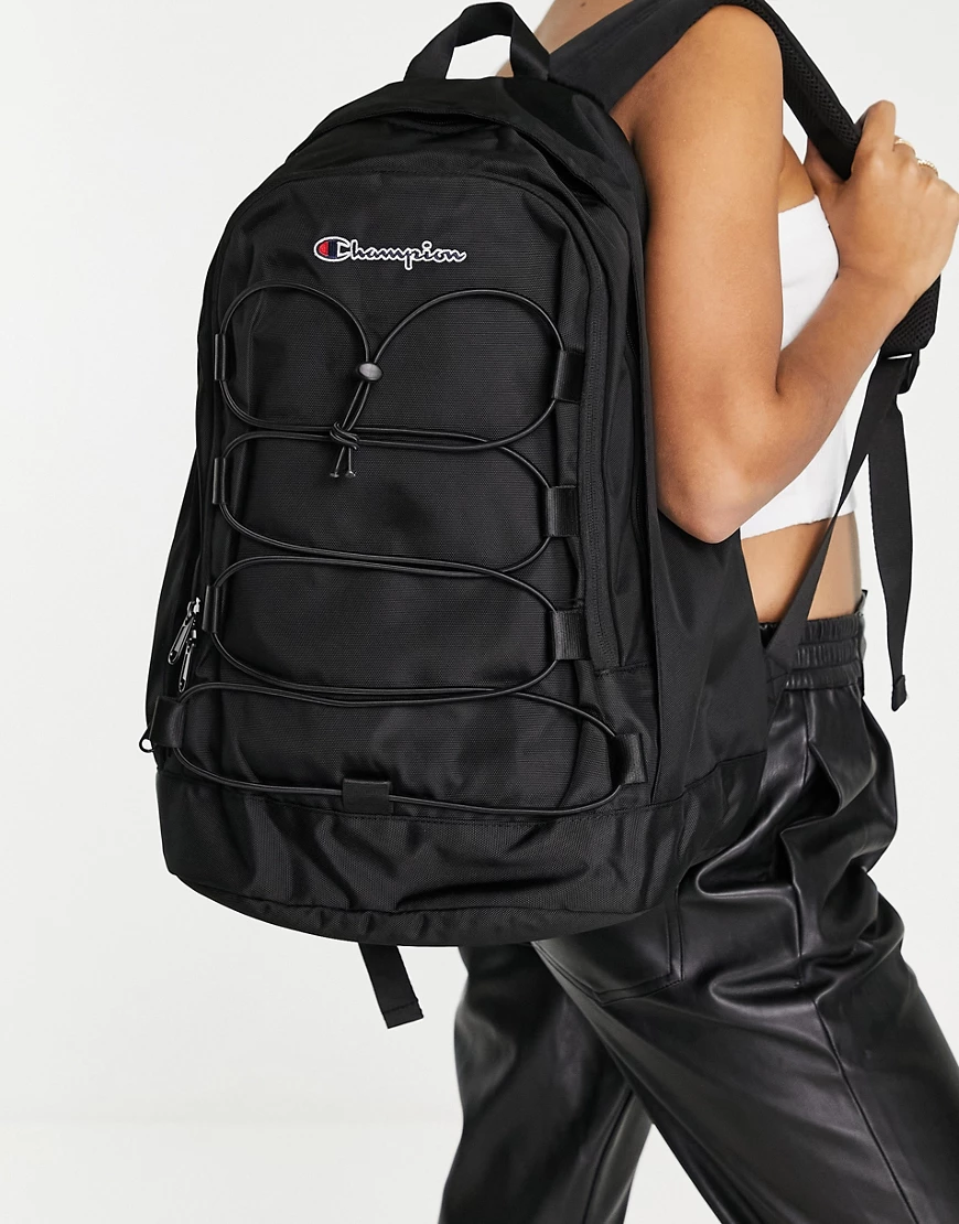 Champion – Jersey-Rucksack in Schwarz günstig online kaufen