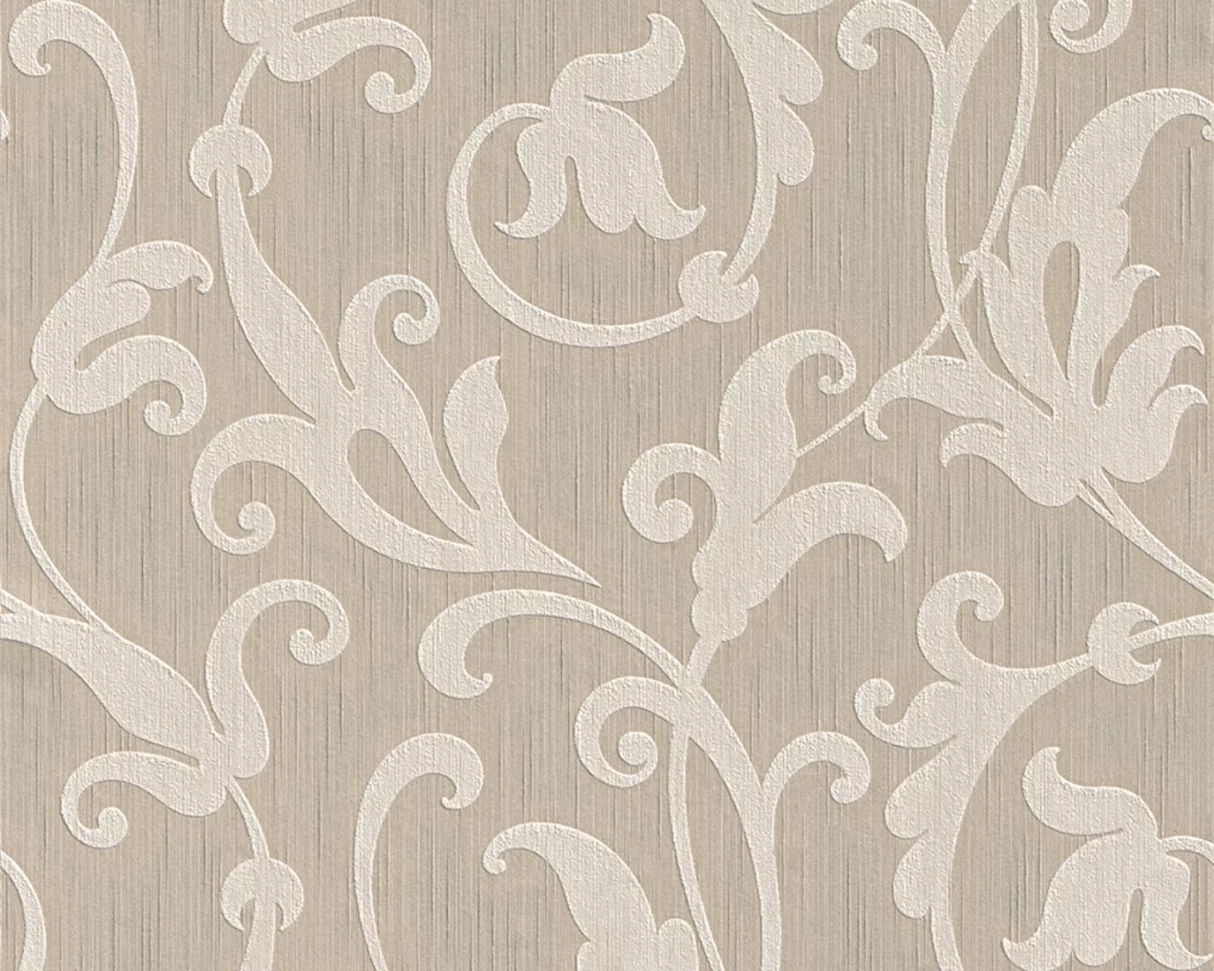 Bricoflor Ranken Tapete in Creme Beige Elegante Ornament Vliestapete mit Te günstig online kaufen
