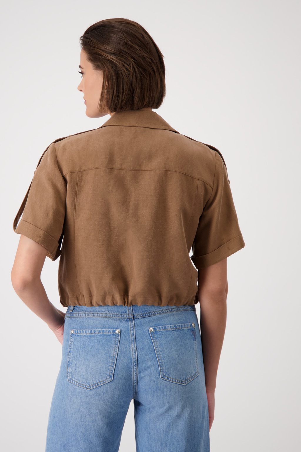 Monari Kurzblazer, mit Tunnelzug am Saum günstig online kaufen