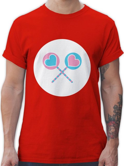 Shirtracer T-Shirt Glücksbär Herzlollies Herzlolli Lollifan Karneval & Fasc günstig online kaufen