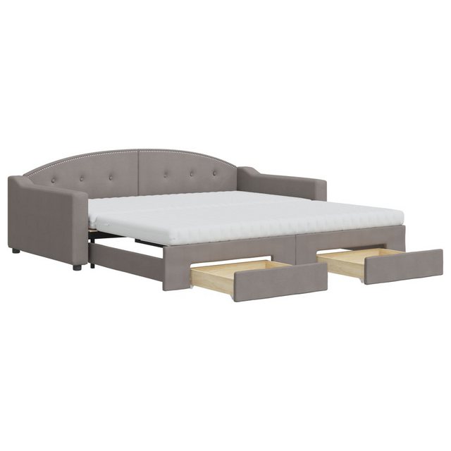 vidaXL Gästebett Gästebett Tagesbett Ausziehbar mit Schubladen Taupe 100x20 günstig online kaufen