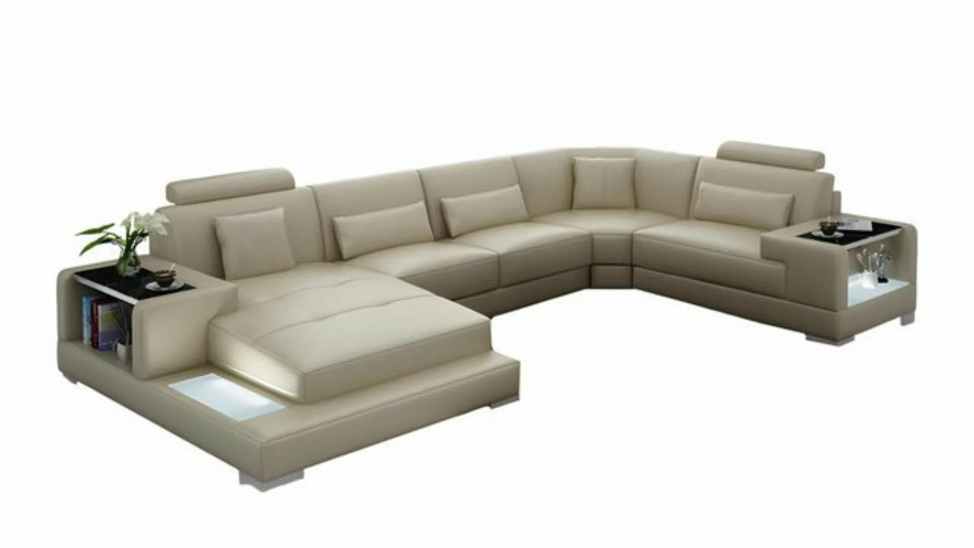 Xlmoebel Sofa Ledersofa Eckcouch Wohnlandschaft Ecksofa Eckgarnitur Moderne günstig online kaufen