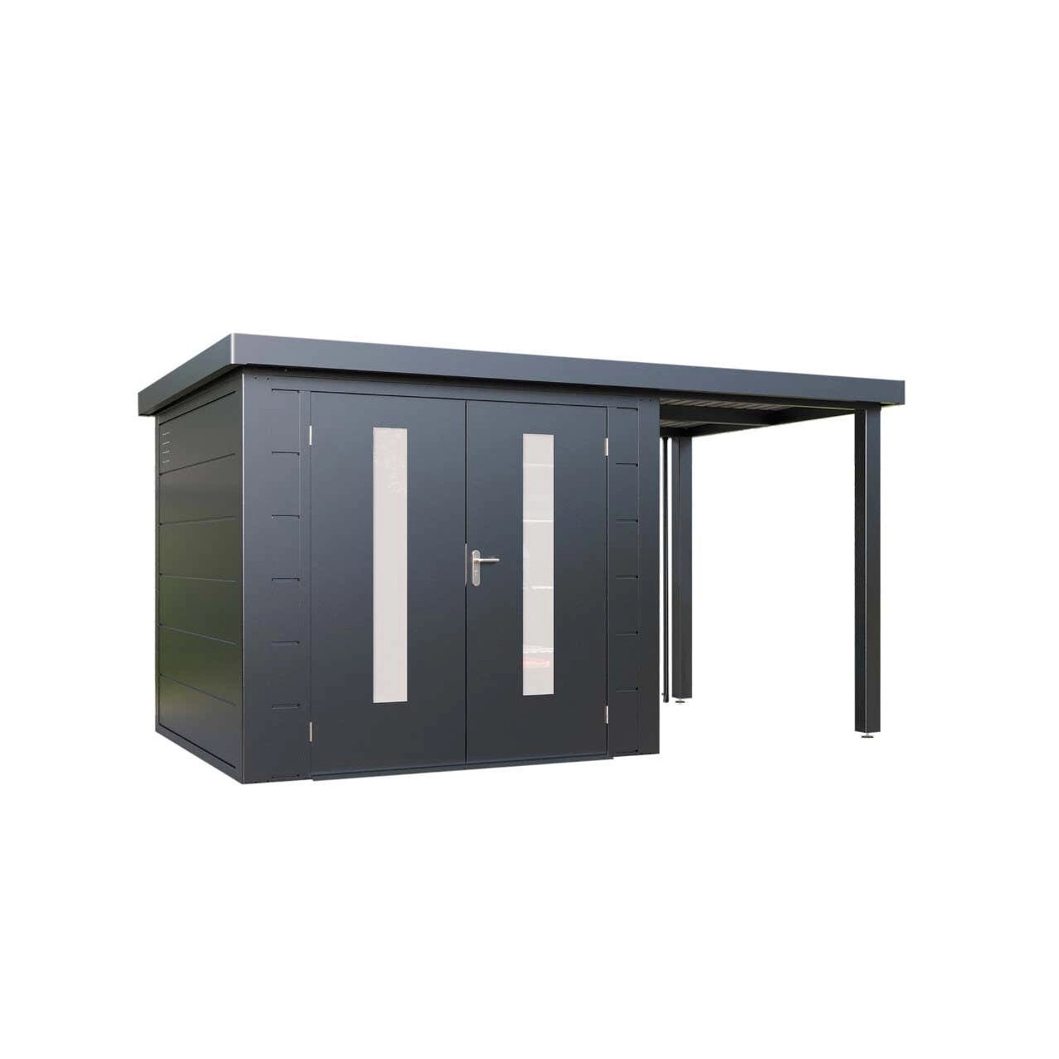 Finnhaus Wolff Metall-Gerätehaus Elvar 3924 Anthrazit günstig online kaufen