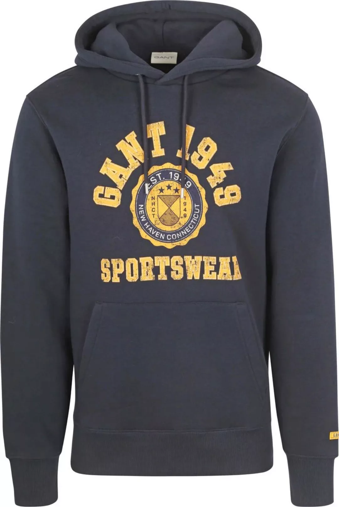 Gant Hoodie Graphic Logo Navy - Größe 3XL günstig online kaufen