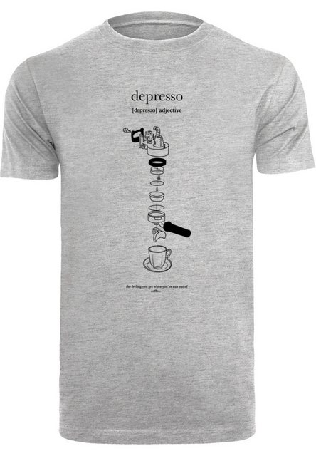 MisterTee T-Shirt MisterTee Depresso T-Shirt Round Neck (1-tlg) günstig online kaufen