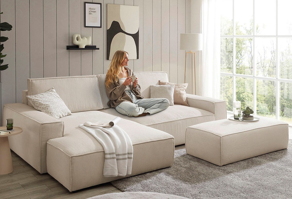 Home affaire Polsterecke "NEU: SHERWOOD XXL tief, L-Form mit Schlaffunktion günstig online kaufen