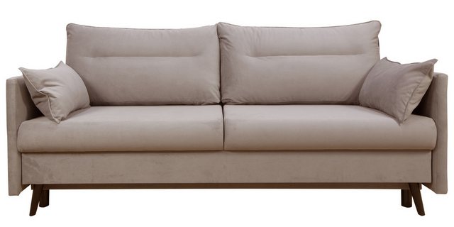 Paspartur Schlafsofa Cosimo PB, 205x85x90 cm mit 2 Kissen, 3-Sitzer, Modern günstig online kaufen