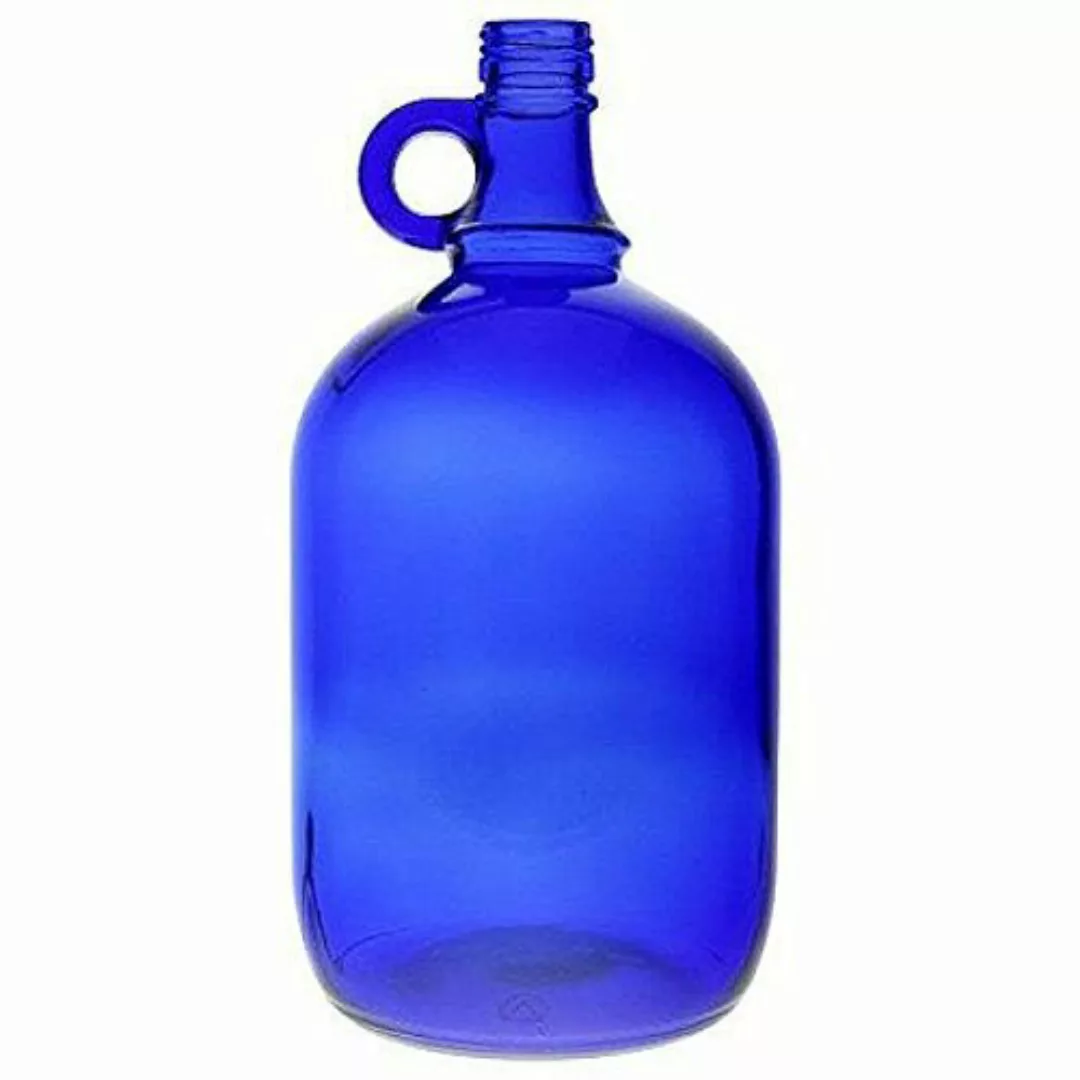 Große Blaue Gallone 2 Liter Glasflasche / Wasserflasche Mit Deckel günstig online kaufen