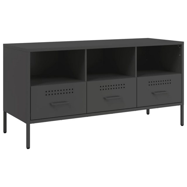 vidaXL TV-Schrank TV-Schrank Schwarz 100,5x39x50,5 cm Kaltgewalzter Stahl ( günstig online kaufen