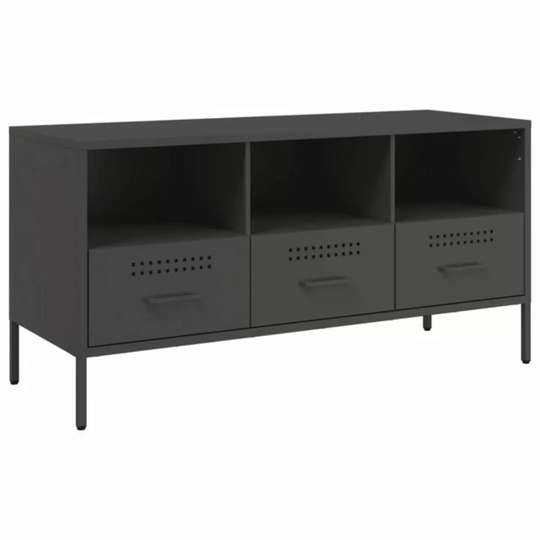 vidaXL Schrankmodule TV-Schrank Schwarz 100,5x39x50,5 cm Stahl günstig online kaufen