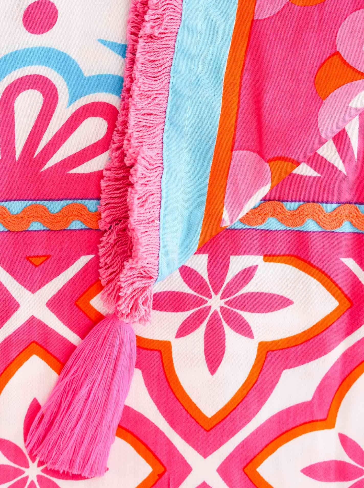 Zwillingsherz Modetuch, mit Allover-Print, Tasseln und günstig online kaufen