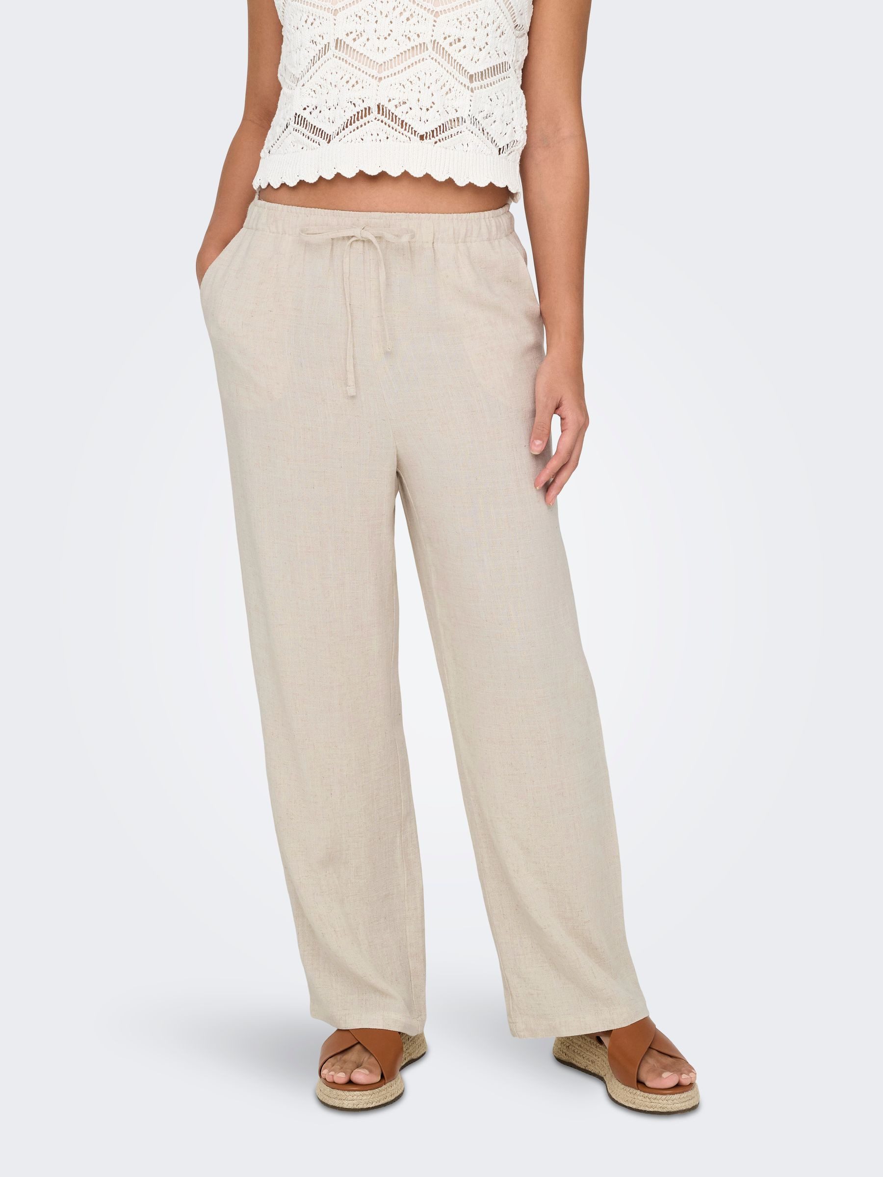 ONLY Schlupfhose ONLSIESTA MW PULL-UP LINEN günstig online kaufen