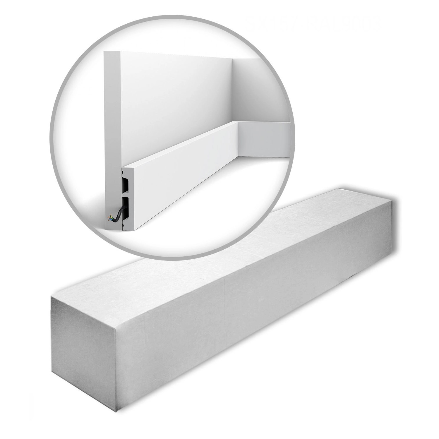 ORAC DECOR SX157-RAL9003-Box AXXENT Sockelleisten 1 Karton 39 Wandleisten 7 günstig online kaufen