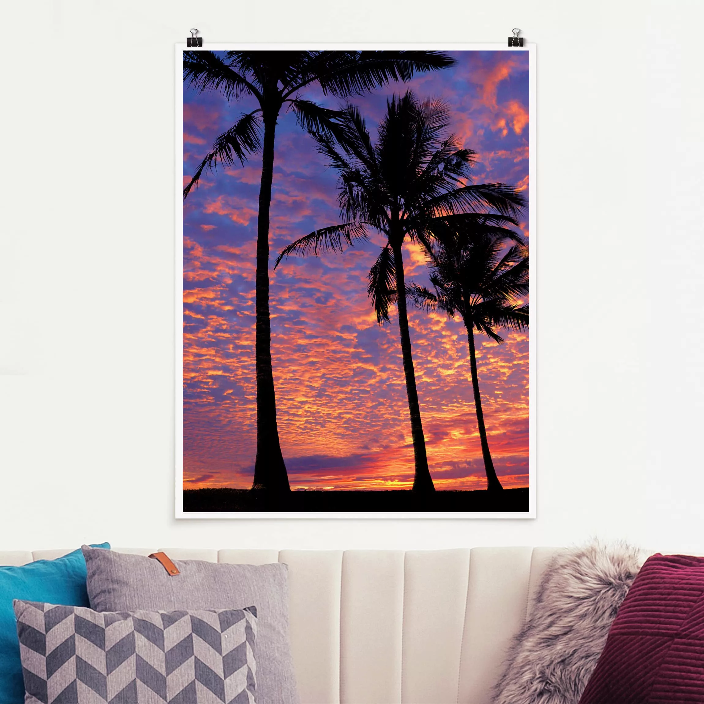Poster Strand - Hochformat Palms günstig online kaufen