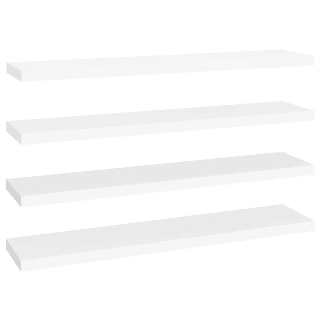 Schwebende Wandregale 4 Stk. Weiß 120x23,5x3,8 Cm Mdf günstig online kaufen