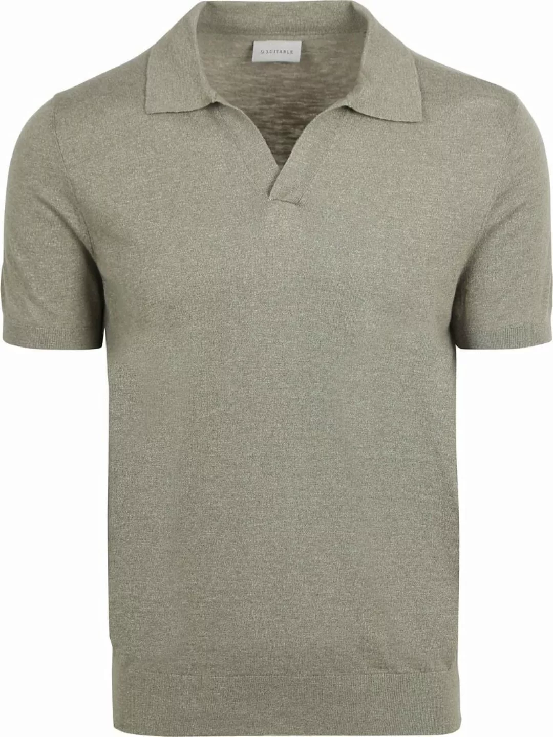 Suitable Poloshirt Riva Leinen Grün - Größe XXL günstig online kaufen